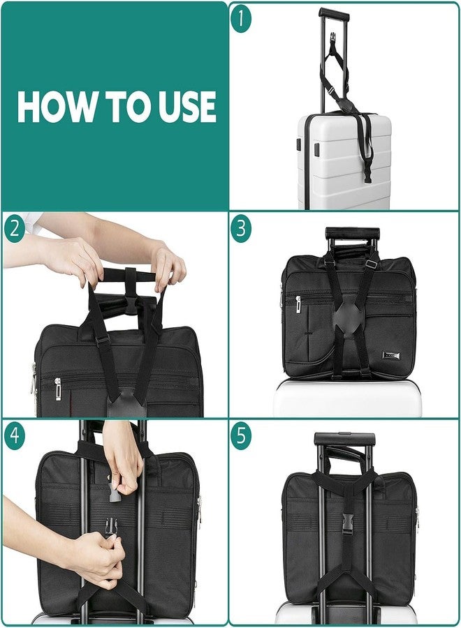 SHOPEE Luggage Straps Bag Bungees for Add a Bag, Adjustable Elastic Travel Suitcases Luggage Bags Strap Belt with Buckles - Black - Image 4